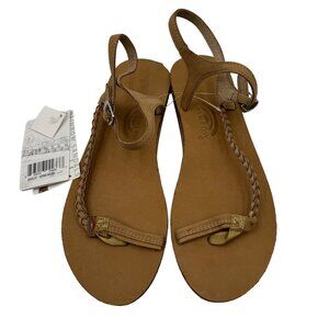 Rainbow Sandals Marley Womens Single Layer Nubuck Leather Sandals W/Braided